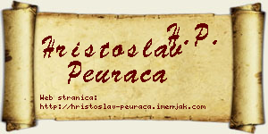 Hristoslav Peurača vizit kartica